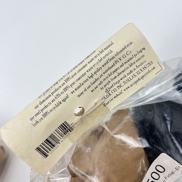 Antique Drapery Rod Co. Monaco Finials English Walnut Pair FIEMOW New/Old Stock - Picture 4 of 8